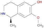6-Isoquinolinol, 1,2,3,4-tetrahydro-7-methoxy-1-methyl-, (1R)-
