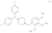 Piperazine, 1-[bis(4-fluorophenyl)methyl]-4-[(2,3,4-trimethoxyphenyl)methyl]-, hydrochloride (1:2)