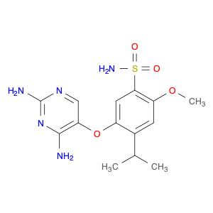 5-[(2,4-diaminopyrimidin-5-yl)oxy]-2-methoxy-4-(propan-2-yl)benzene-1-sulfonamide