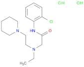 Acetamide, N-(2-chlorophenyl)-2-[ethyl[2-(1-piperidinyl)ethyl]amino]-, hydrochloride (1:2)