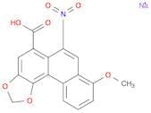 PHENANTHRO[3,4-D]-1,3-DIOXOLE-5-CARBOXYLIC ACID, 8-METHOXY-6-NITRO-, SODIUM SALT (1:1)