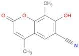 2H-1-Benzopyran-6-carbonitrile, 7-hydroxy-4,8-dimethyl-2-oxo-