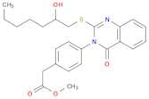 Benzeneacetic acid, 4-[2-[(2-hydroxyheptyl)thio]-4-oxo-3(4H)-quinazolinyl]-, methyl ester