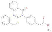 Benzeneacetic acid, 4-[4-oxo-2-[(phenylmethyl)thio]-3(4H)-quinazolinyl]-, methyl ester