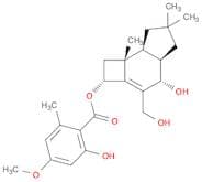 Benzoic acid, 2-hydroxy-4-methoxy-6-methyl-, 2,4,4a,5,6,7,7a,7b-octahydro-4-hydroxy-3-(hydroxymeth…