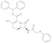 Diphenylmethyl (6R,7R)-3-methyl-8-oxo-7-[(2-phenoxyacetyl)amino]-5-thia-1-azabicyclo[4.2.0]oct-2-e…