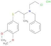 Benzenemethanamine,N-(2-chloroethyl)-N-[2-[(3,4-dimethoxyphenyl)thio]-1-methylethyl]-,hydrochlorid…