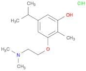 Phenol, 3-[2-(dimethylamino)ethoxy]-2-methyl-5-(1-methylethyl)-, hydrochloride (1:1)