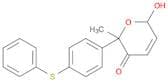 2H-Pyran-3(6H)-one, 6-hydroxy-2-methyl-2-[4-(phenylthio)phenyl]-