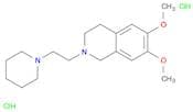 Isoquinoline, 1,2,3,4-tetrahydro-6,7-dimethoxy-2-[2-(1-piperidinyl)ethyl]-, hydrochloride (1:2)