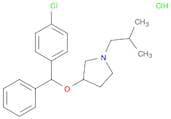 Pyrrolidine, 3-[(4-chlorophenyl)phenylmethoxy]-1-(2-methylpropyl)-, hydrochloride (1:1)