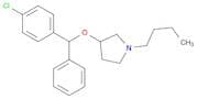 Pyrrolidine, 1-butyl-3-[(4-chlorophenyl)phenylmethoxy]-
