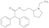 Acetic acid, diphenyl-, 2-(1-ethyl-2-pyrrolidinyl)ethyl ester (6CI)