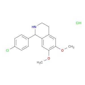 Isoquinoline, 1-(4-chlorophenyl)-1,2,3,4-tetrahydro-6,7-dimethoxy-, hydrochloride (1:1)