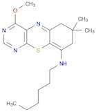 6H-Pyrimido[4,5-b][1,4]benzothiazin-9-amine,N-hexyl-7,8-dihydro-4-methoxy-7,7-dimethyl-