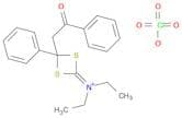 Ethanaminium, N-ethyl-N-(4-(2-oxo-2-phenylethyl)-4-phenyl-1,3-dithietan-2-ylidene)-, perchlorate