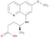 Pentanoic acid, 4-[(6-methoxy-8-quinolinyl)amino]-, (4S)-