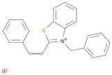 Benzothiazolium, 2-(2-phenylethenyl)-3-(phenylmethyl)-, bromide (1:1)