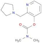 Carbamic acid, dimethyl-, 2-(1-pyrrolidinylmethyl)-3-pyridinyl ester (9CI)