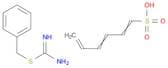 1,3,5-Hexatriene-1-sulfonic acid, compd. with phenylmethyl carbamimidothioate (1:?)