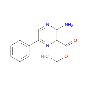 2-Pyrazinecarboxylic acid, 3-amino-6-phenyl-, ethyl ester