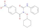 Benzamide, N-(cyclohexyloxy)-4-nitro-N-[(phenylamino)carbonyl]-