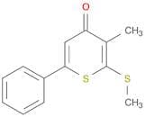 4H-Thiopyran-4-one, 3-methyl-2-(methylthio)-6-phenyl-