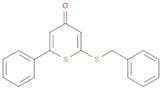 4H-Thiopyran-4-one, 2-phenyl-6-[(phenylmethyl)thio]-