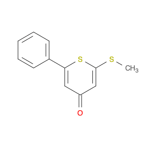 4H-Thiopyran-4-one, 2-(methylthio)-6-phenyl-