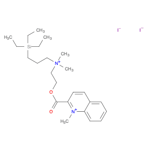 Quinolinium, 2-[[2-[dimethyl[3-(triethylsilyl)propyl]ammonio]ethoxy]carbonyl]-1-methyl-, iodide (1…