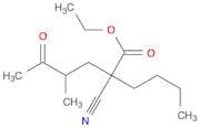 Hexanoic acid, 2-butyl-2-cyano-4-methyl-5-oxo-, ethyl ester