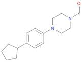 1-Piperazinecarboxaldehyde, 4-(4-cyclopentylphenyl)-