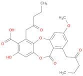 11H-Dibenzo[b,e][1,4]dioxepin-7-carboxylic acid, 8-hydroxy-3-methoxy-11-oxo-1,6-bis(2-oxopentyl)-