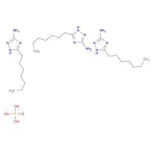 1H-1,2,4-Triazol-3-amine, 5-heptyl-, phosphate (3:1) (9CI)