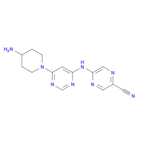 5-((6-(4-Aminopiperidin-1-yl)pyrimidin-4-yl)amino)pyrazine-2-carbonitrile