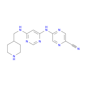 5-((6-((Piperidin-4-ylmethyl)amino)pyrimidin-4-yl)amino)pyrazine-2-carbonitrile