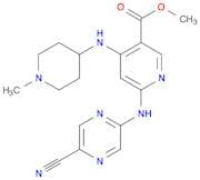 Methyl 6-((5-cyanopyrazin-2-yl)amino)-4-((1-methylpiperidin-4-yl)amino)nicotinate