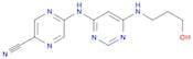 5-((6-((3-Hydroxypropyl)amino)pyrimidin-4-yl)amino)pyrazine-2-carbonitrile