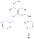Methyl 6-((5-cyanopyrazin-2-yl)amino)-4-((morpholin-2-ylmethyl)amino)nicotinate