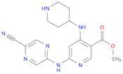 Methyl 6-((5-cyanopyrazin-2-yl)amino)-4-(piperidin-4-ylamino)nicotinate
