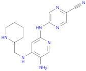 5-((5-Amino-4-((piperidin-2-ylmethyl)amino)pyridin-2-yl)amino)pyrazine-2-carbonitrile