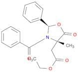 4-Oxazolidineacetic acid, 3-benzoyl-4-methyl-5-oxo-2-phenyl-, ethyl ester, (2R,4S)-