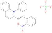 Quinolinium, 2-[2-(2-nitrophenyl)ethenyl]-1-phenyl-, perchlorate (1:1)