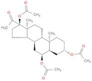 Pregnan-20-one, 3,6,17-tris(acetyloxy)-, (3β,5β,6α)- (9CI)