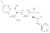 Benzenesulfonamide, 4-(6-bromo-2-methyl-4-oxo-3(4H)-quinazolinyl)-N-[(phenylamino)carbonyl]-