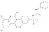 Benzenesulfonamide, 4-(6,8-dibromo-2-methyl-4-oxo-3(4H)-quinazolinyl)-3-methyl-N-[(phenylamino)car…