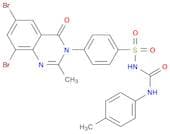 Benzenesulfonamide, 4-(6,8-dibromo-2-methyl-4-oxo-3(4H)-quinazolinyl)-N-[[(4-methylphenyl)amino]ca…