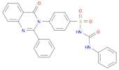 Benzenesulfonamide, 4-(4-oxo-2-phenyl-3(4H)-quinazolinyl)-N-[(phenylamino)carbonyl]-