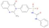 Benzenesulfonamide, 4-(2-methyl-4-oxo-3(4H)-quinazolinyl)-N-[(phenylamino)carbonyl]-