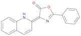 5(4H)-Oxazolone, 2-phenyl-4-(2(1H)-quinolinylidene)-, (E)- (9CI)